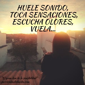 Huele, toca,escucha y vuela.