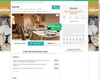 Reservas online en eltenedor.es